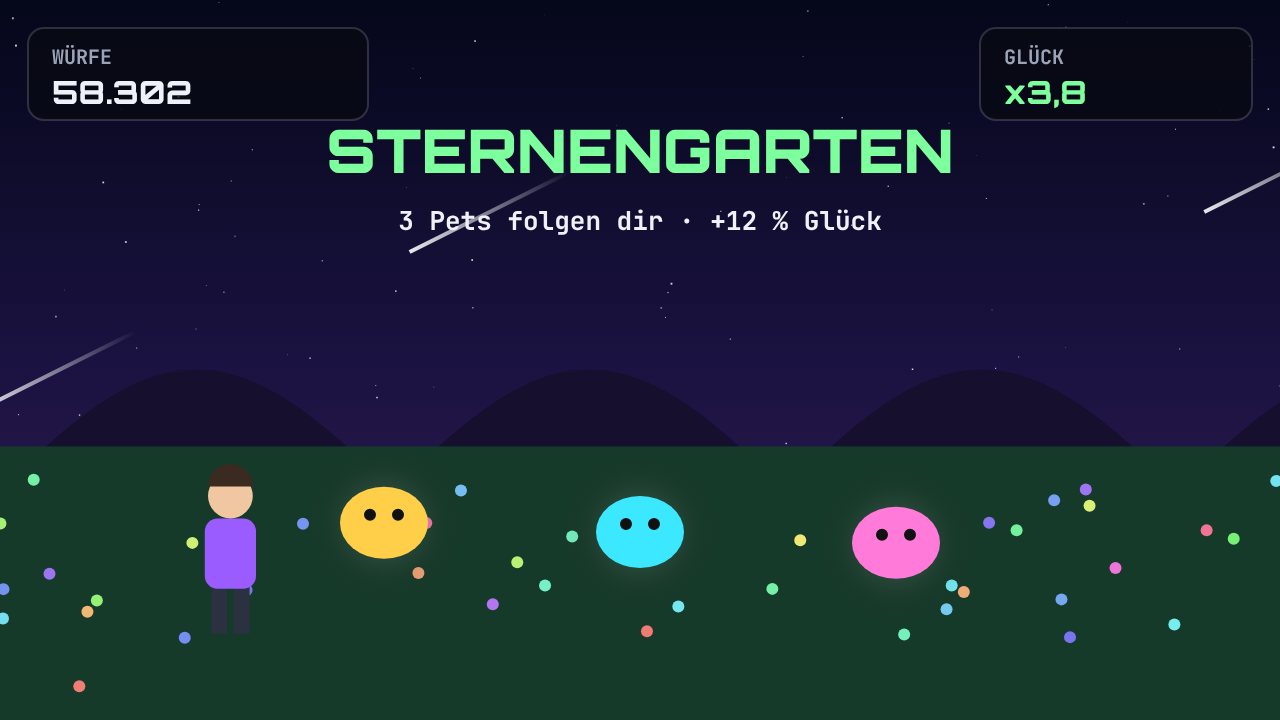 Screenshot aus Sternenwurf: Der Sternengarten mit Pets